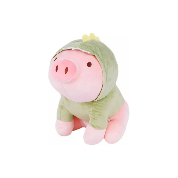 カラフルフード付きブタのぬいぐるみ